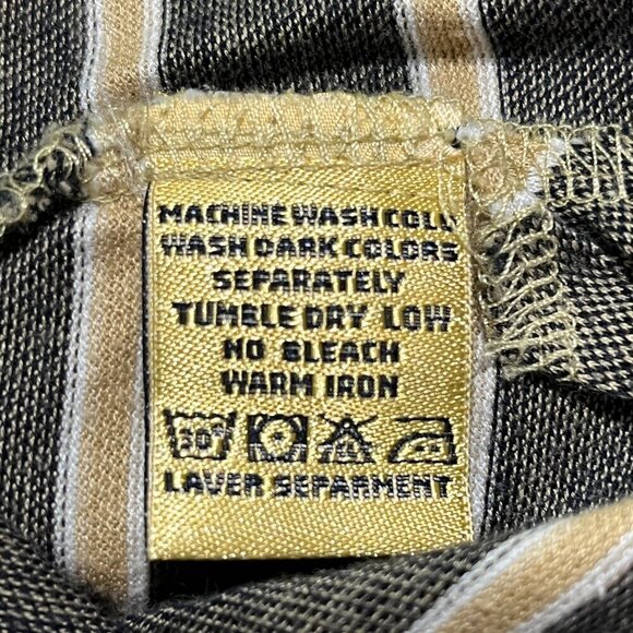 VTG Joey Rodolfo 1879 Brown Striped Short Sleeve Golf Polo Shirt 70s - Picture 9 of 11